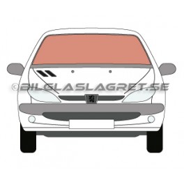 PEUGEOT 206 VINDRUTA LIST / RAM 